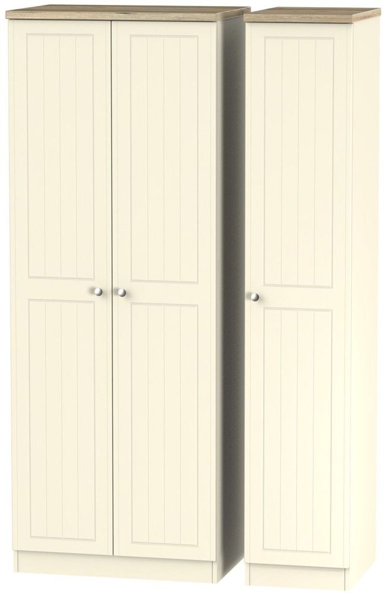 Vienna Cream 3 Door Tall Triple Wardrobe