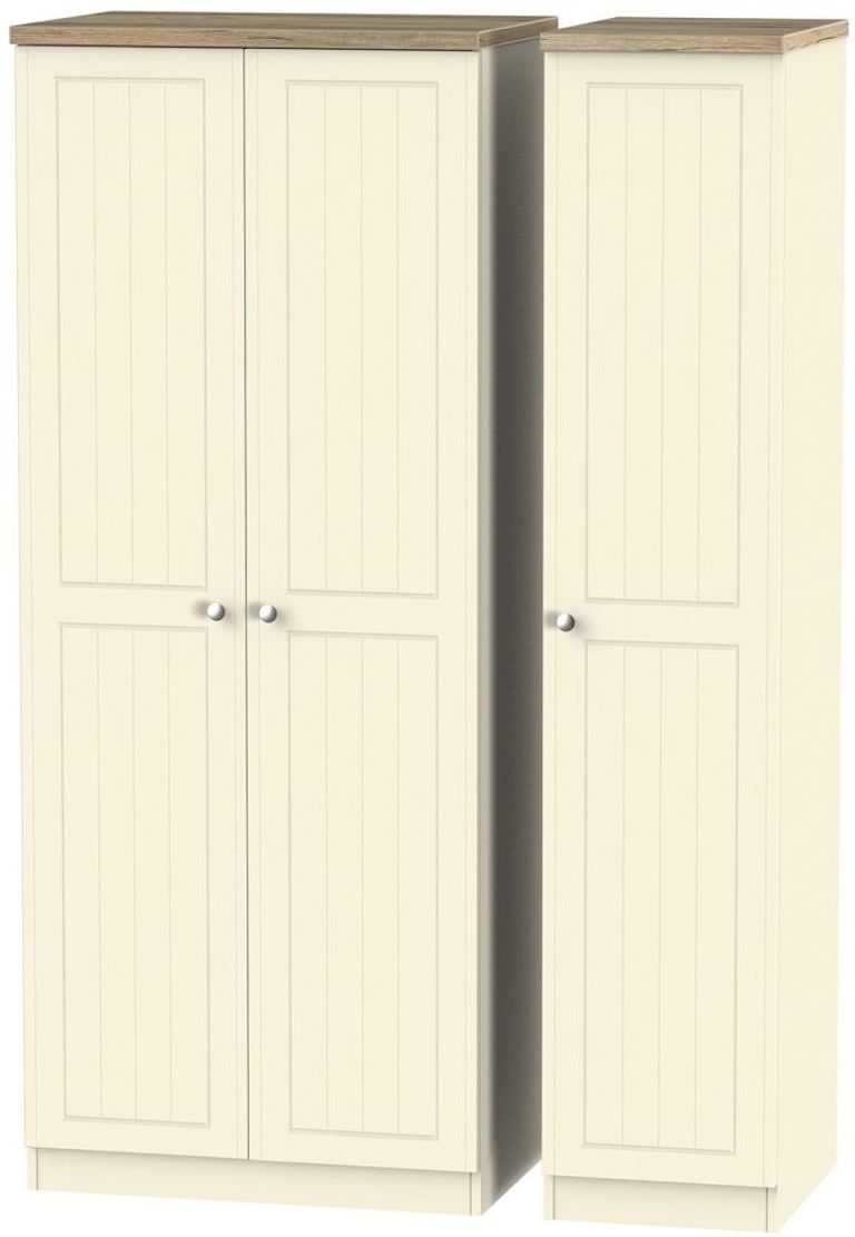 Vienna Cream 3 Door Triple Wardrobe