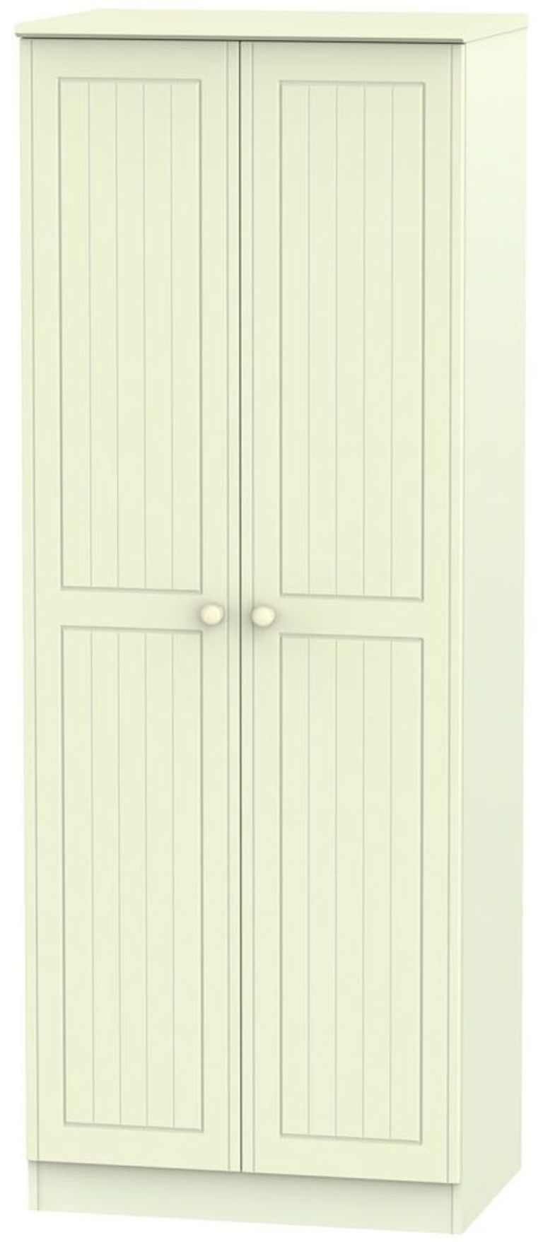 Warwick Cream 2 Door Plain Tall Wardrobe