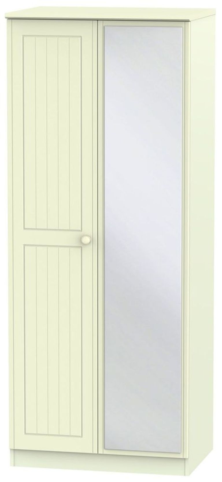 Warwick Cream 2 Door Wardrobe - 1 Mirror