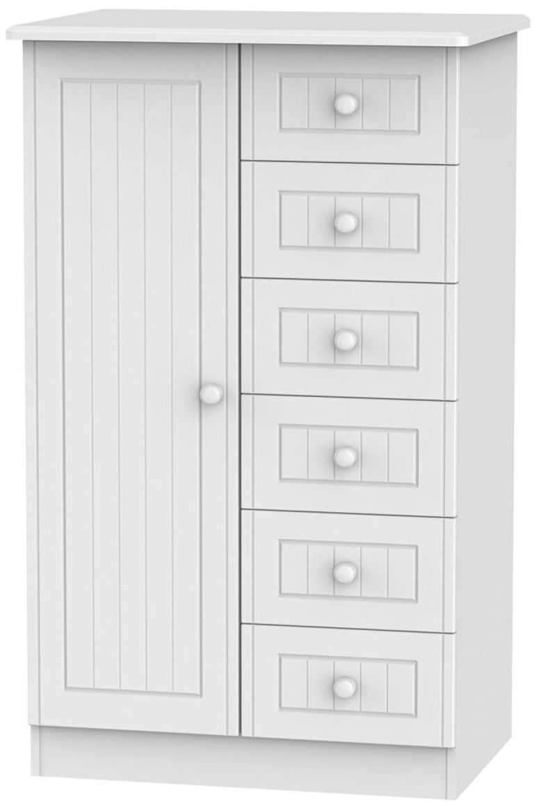 Warwick White 1 Door Midi Wardrobe