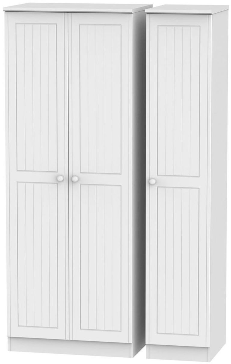 Warwick White 3 Door Tall Triple Wardrobe