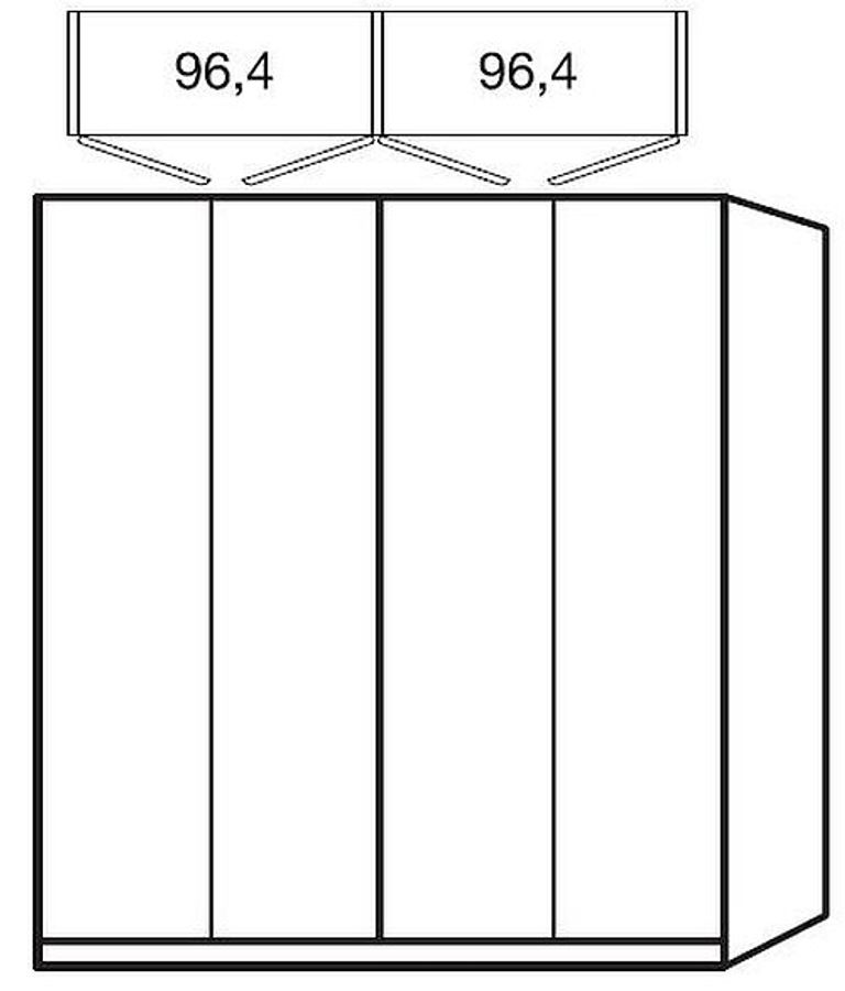 Asmara Wardrobe - 4 Door - Champagne