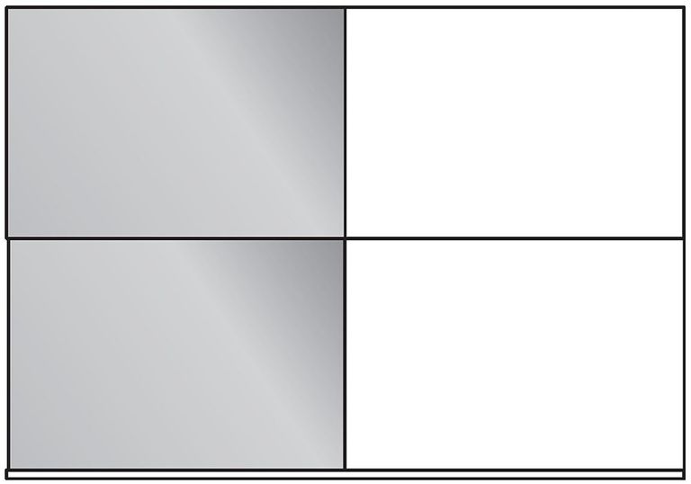 Berlin Sliding Wardrobe - 2 Door Mirror - Grey Glass