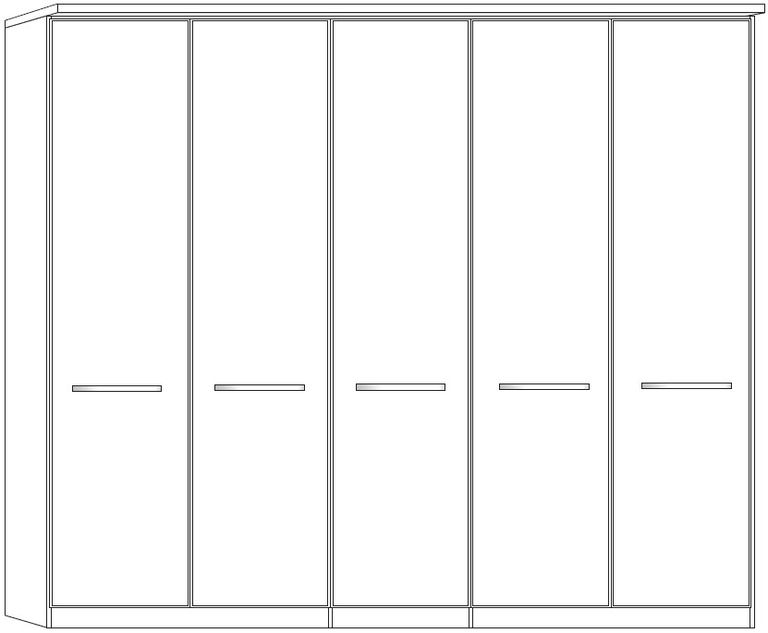 Dakar 2 Wardrobe - 5 Door - Rustic Oak