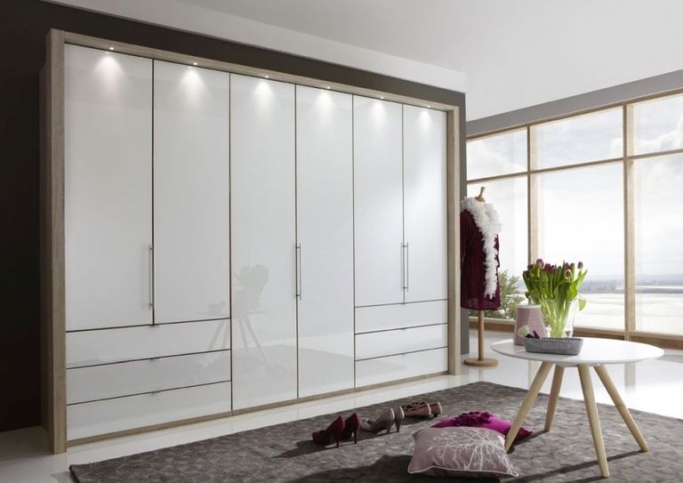 Loft Wardrobe - Bi-Fold Panorama Glass Door Functional - Variation Available