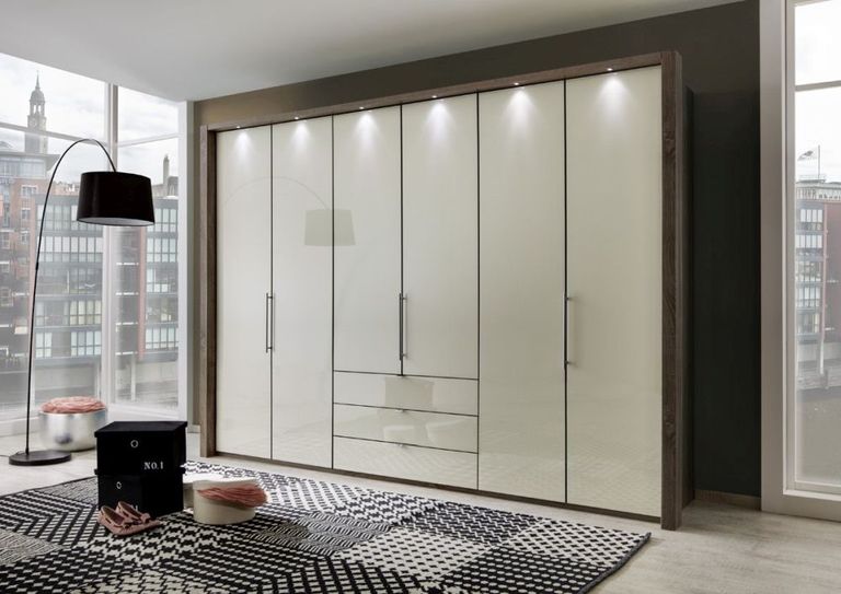 Loft Wardrobe - Bi-Fold Panorama Glass Door Functional - Variation Available