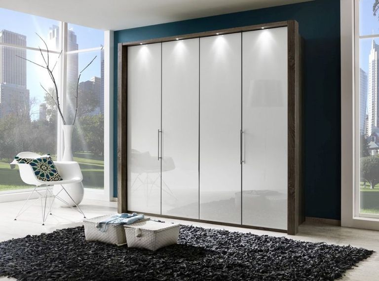 Loft Wardrobe - Bi-Fold Panorama Glass Door - Variation Available