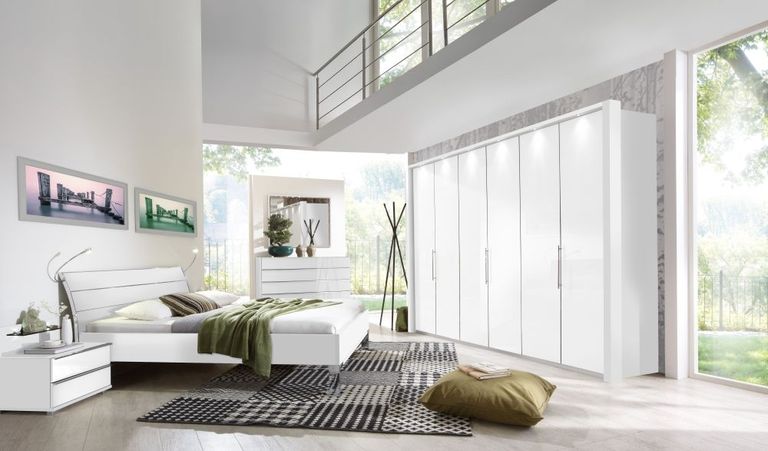 Loft Wardrobe - Bi-Fold Panorama Glass Door - Variation Available