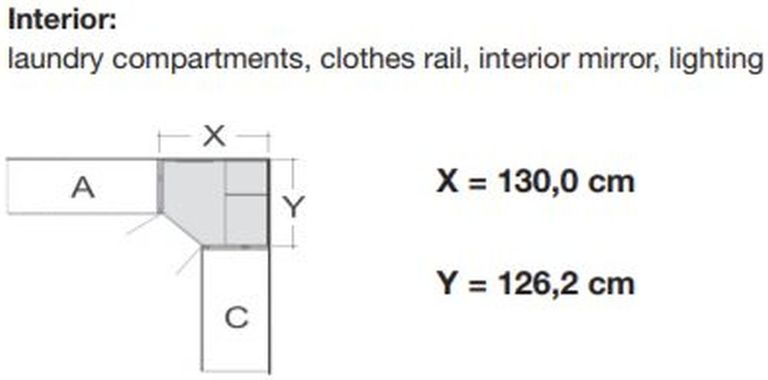 Loft Corner Wardrobe - Variation Available