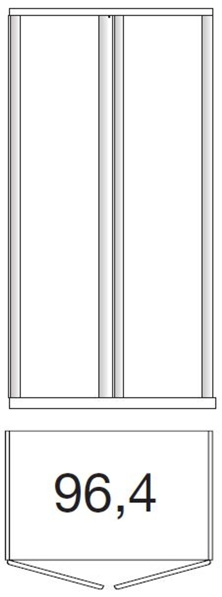 Luxor 3+4 Wardrobe - 2 Door - Rustic Oak - 100cm