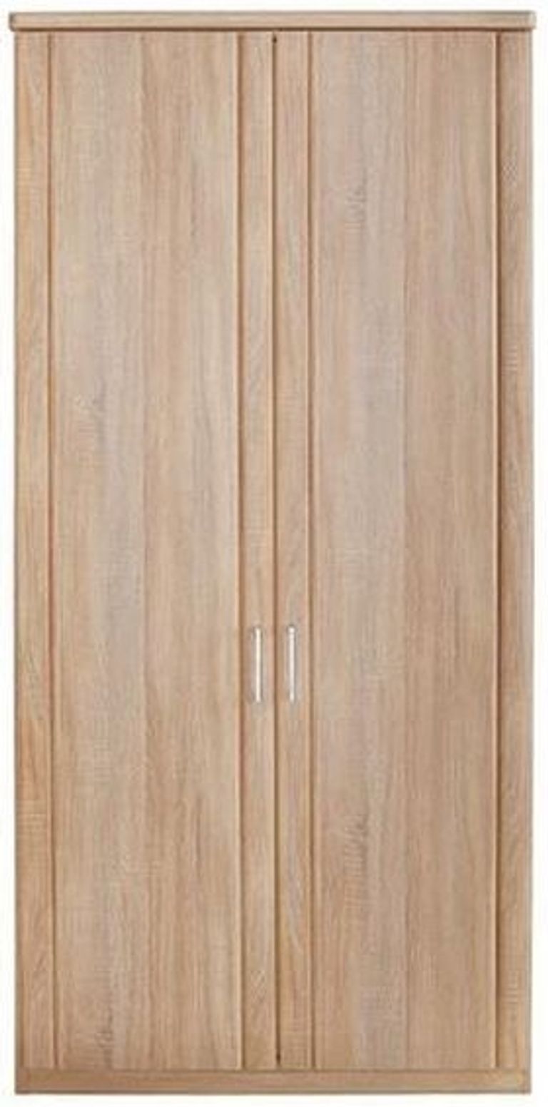 Luxor 3+4 Wardrobe - 2 Door - Rustic Oak - 75cm