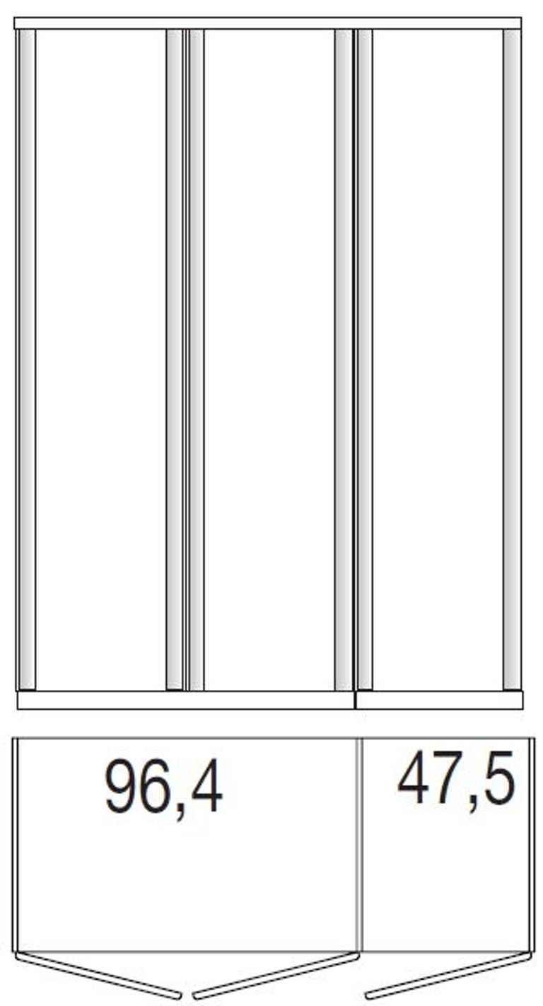 Luxor 3+4 Wardrobe - 3 Door - Rustic Oak