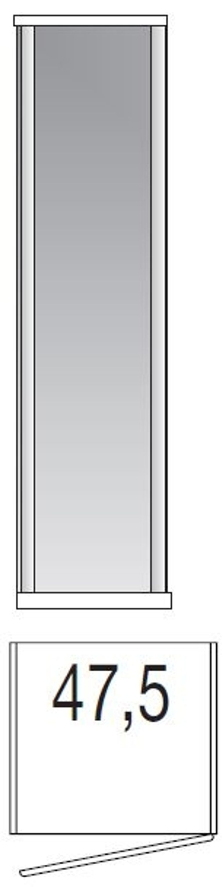 Luxor 3+4 Wardrobe - Single Mirror Door - Rustic Oak - LH