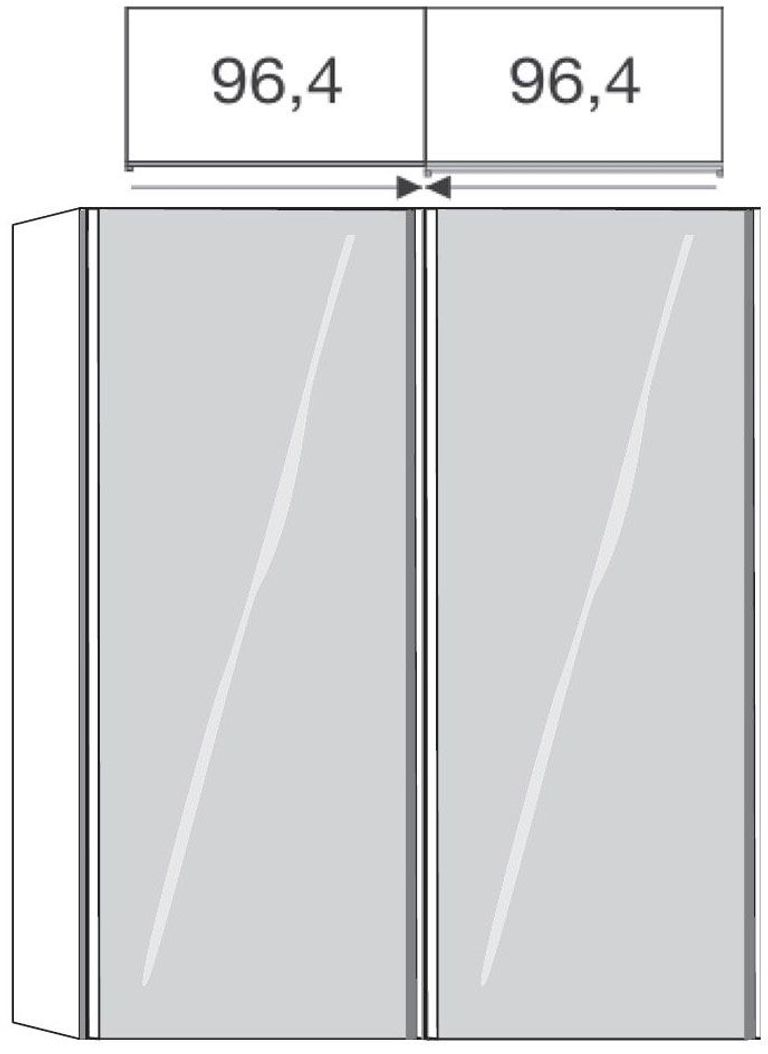 Sydney Sliding Wardrobe - 2 Door Full Mirrored - Oak