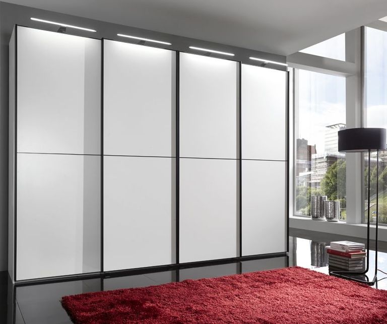 Westside Sliding Wardrobe - 4 Door - White - 330cm