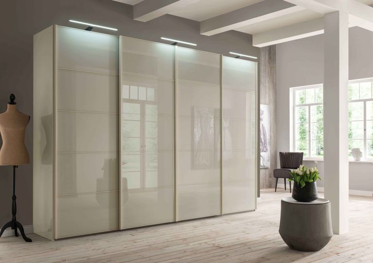 Westside Sliding Wardrobe - Champagne Glass Front - Variation Available
