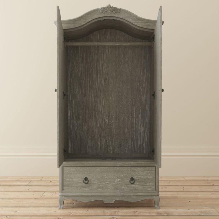Camille Wardrobe - 2 Door - 1 Drawer - Grey Oak