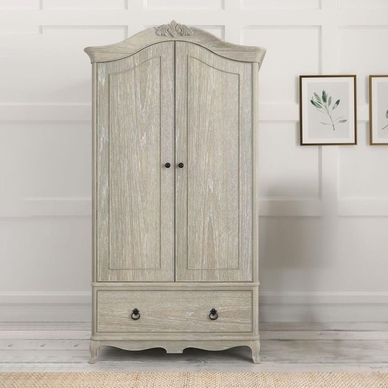 Camille Wardrobe - 2 Door - 1 Drawer - Grey Oak