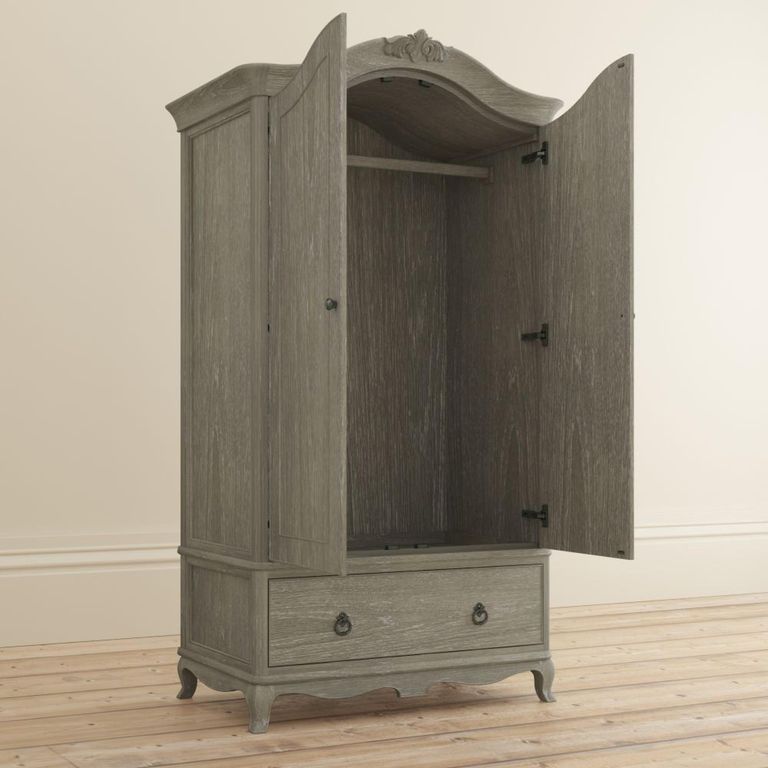 Camille Wardrobe - 2 Door - 1 Drawer - Grey Oak