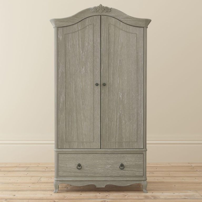 Camille Wardrobe - 2 Door - 1 Drawer - Grey Oak