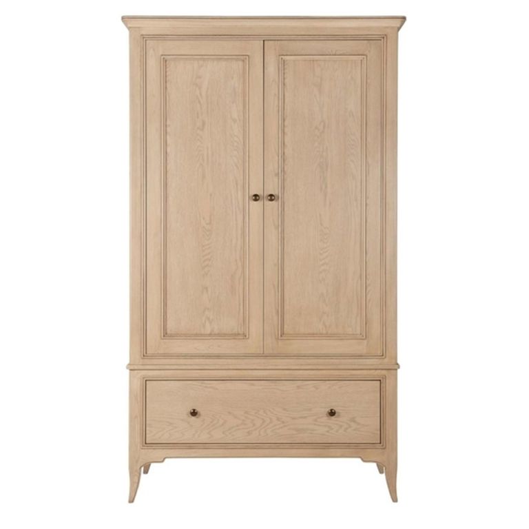 Toulon Wardrobe - 2 Door - 1 Drawer - Oak