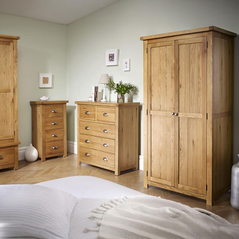 Woburn Wardrobe - 1 Door 1 Drawer - Rustic Oak