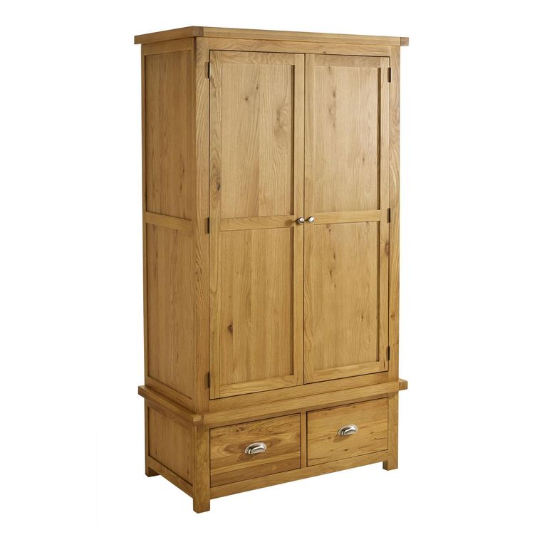 Woburn Wardrobe - 2 Door 2 Drawer - Rustic Oak