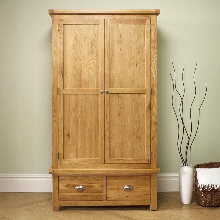 Woburn Wardrobe - 2 Door 2 Drawer - Rustic Oak