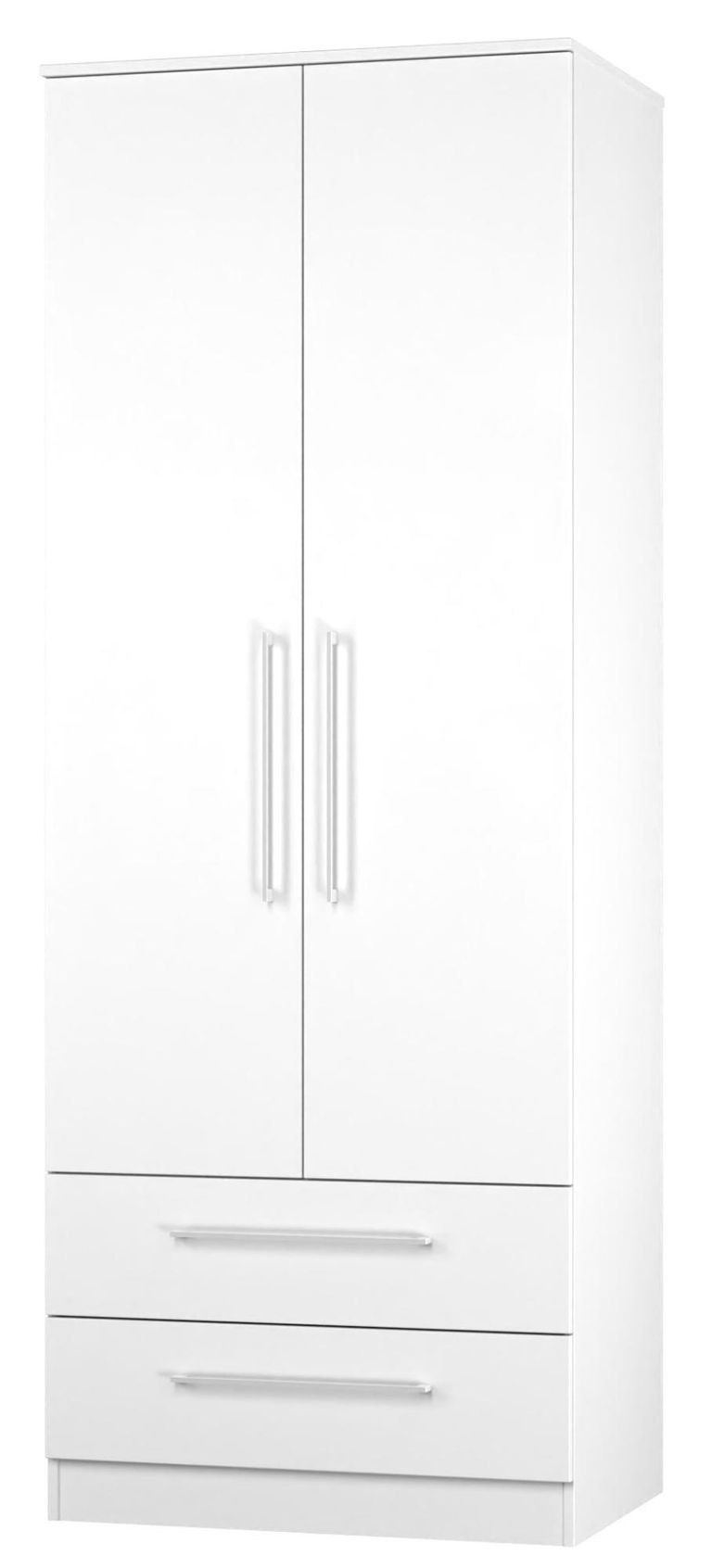 Worcester White 2 Door 2 Drawer Tall Wardrobe