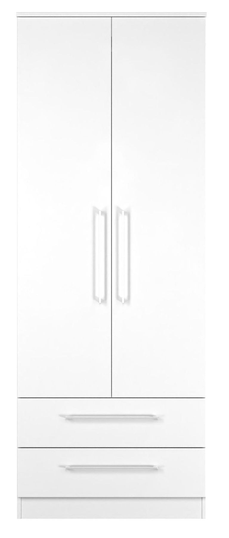 Worcester White 2 Door 2 Drawer Tall Wardrobe