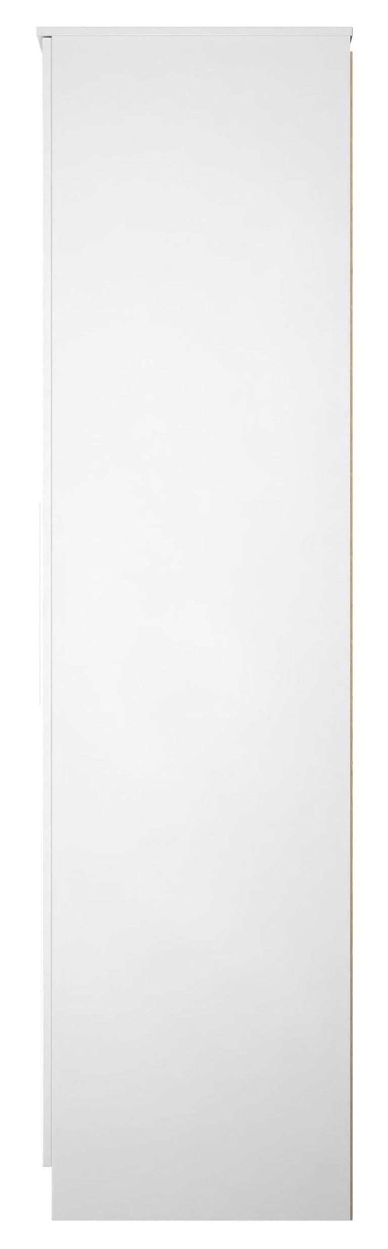 Worcester White 2 Door Tall Wardrobe - 1 Mirror