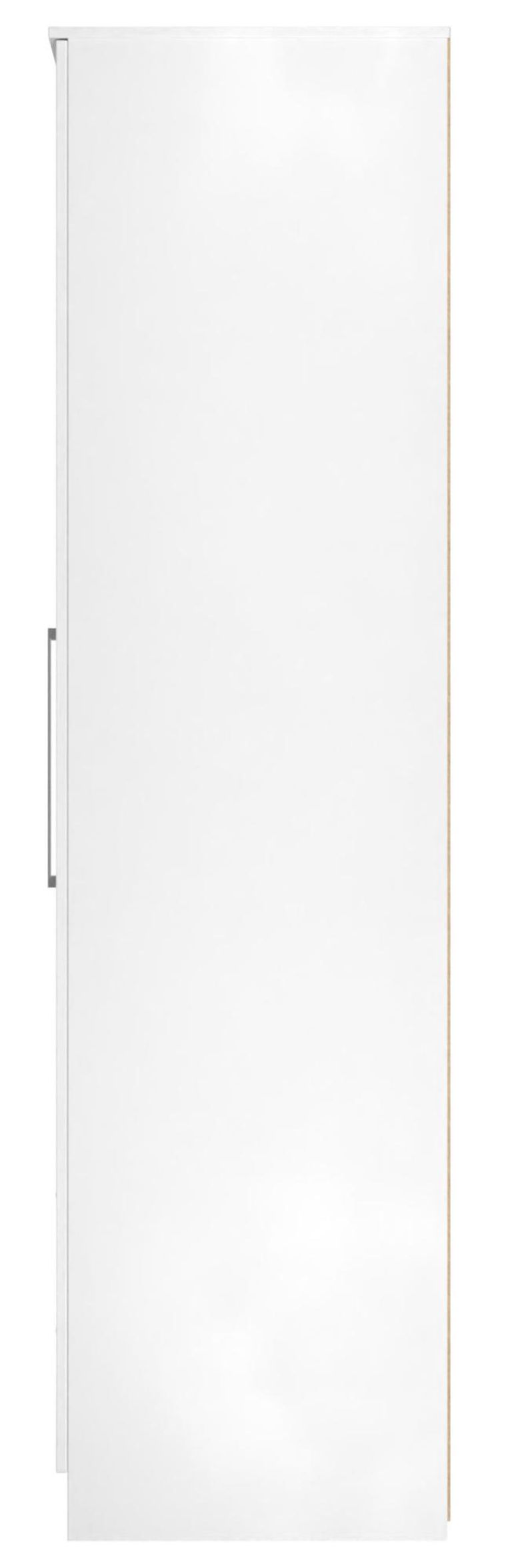 Worcester White 3 Door Tall Triple Wardrobe - LHF 2 Drawers