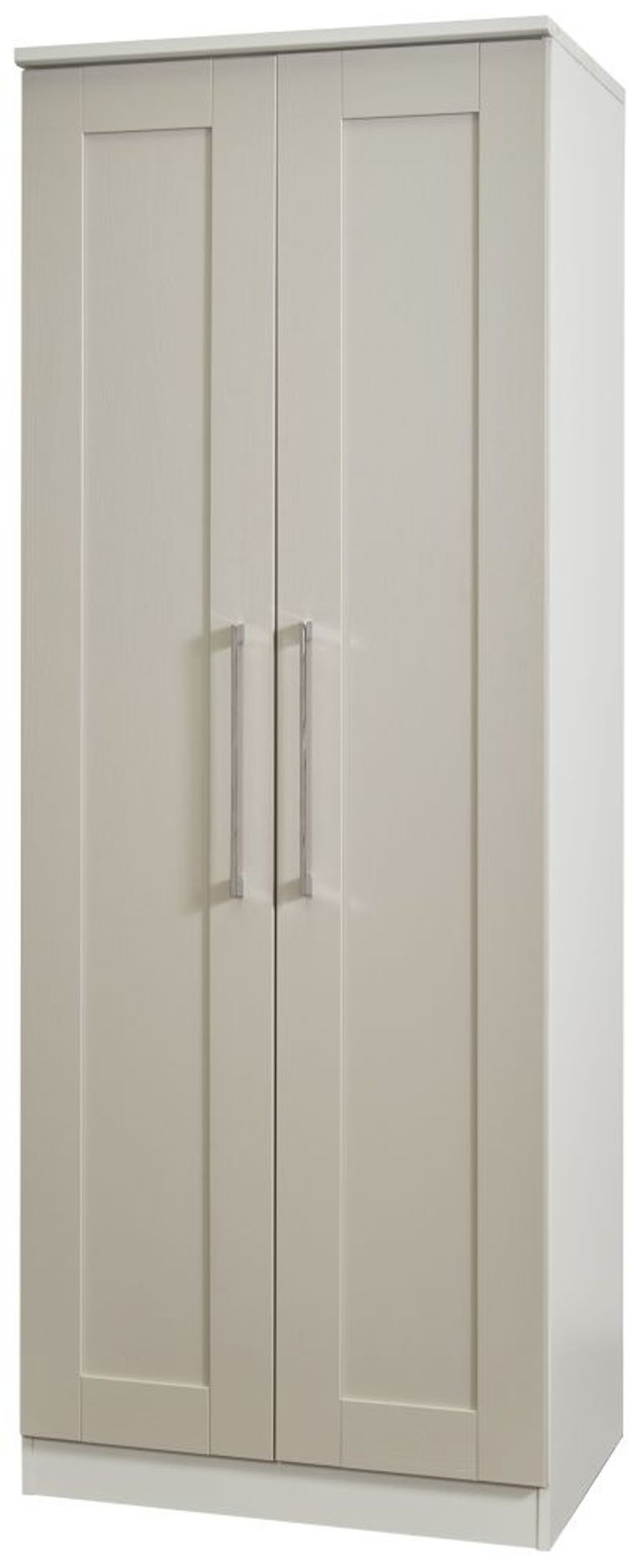 York Cashmere 2 Door Plain Tall Wardrobe