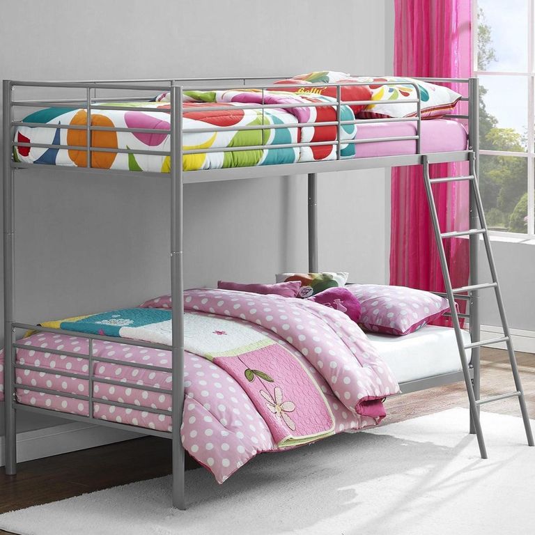 Creek Single over Single Bunk Bed in Grey - 4035159UK