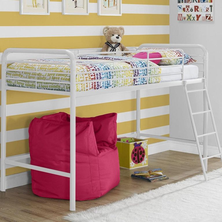 Soto Single Midsleeper Bunk Bed in White - 4036128UK