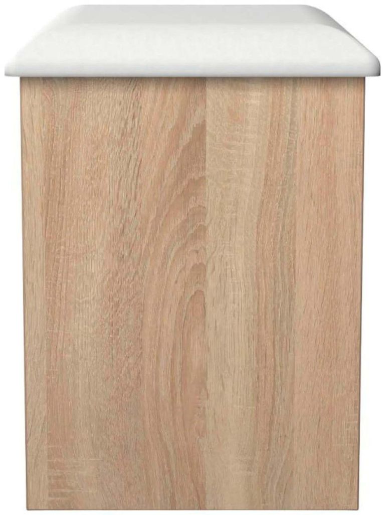 Milan Oak Effect Padded Dressing Stool