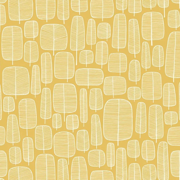 Clearance - MissPrint Roller Blind - Little Trees Yellow - FSS16197