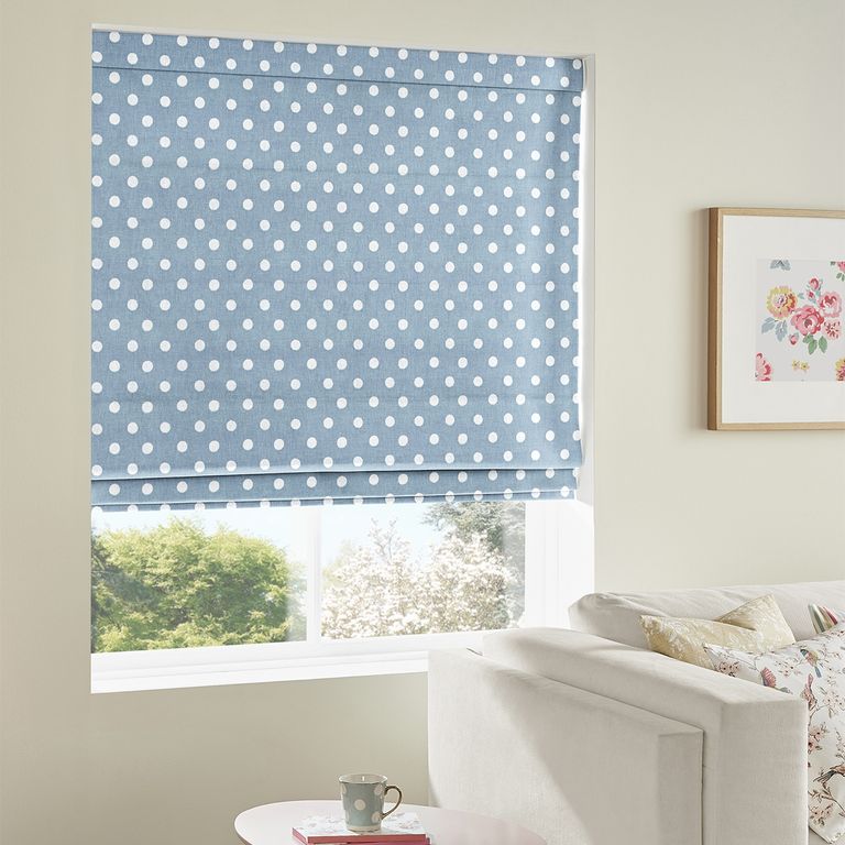 Cath Kidston Roman Blind - Button Spot Blue