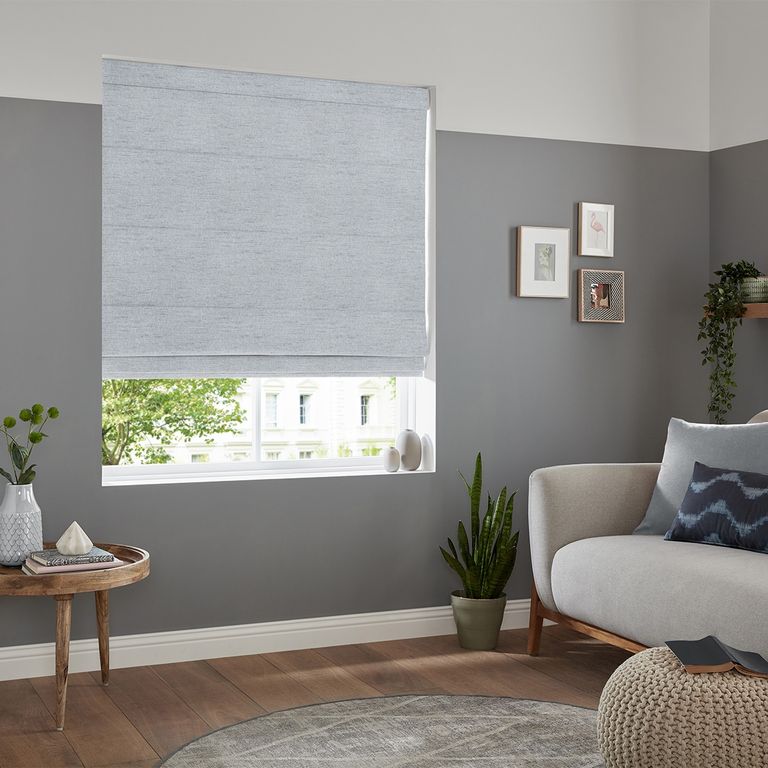 Defoe Roman Blind - Silver