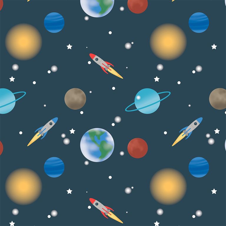 Into Space Roman Blind - Multi
