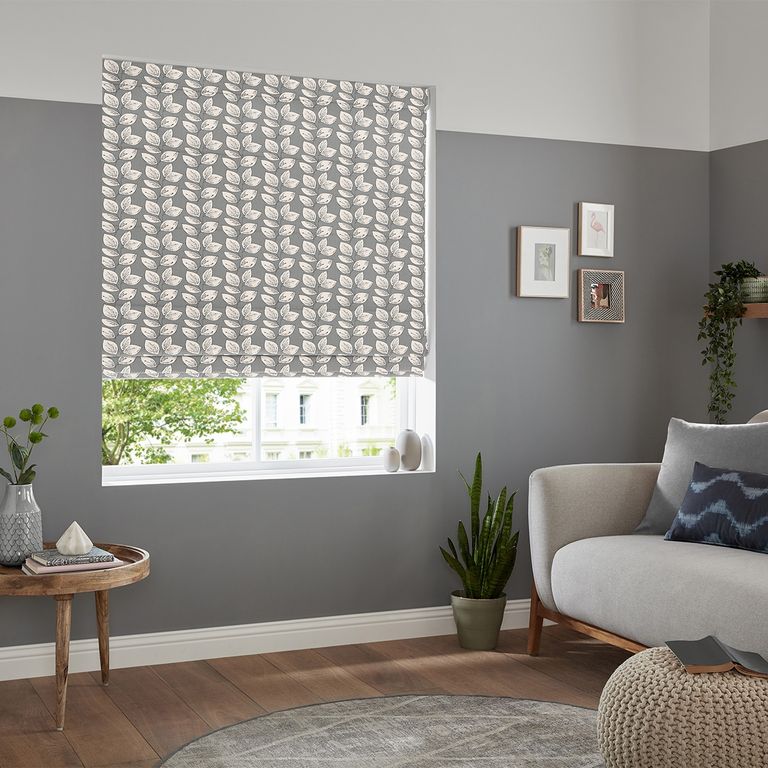 Leno Roman Blind - Coal