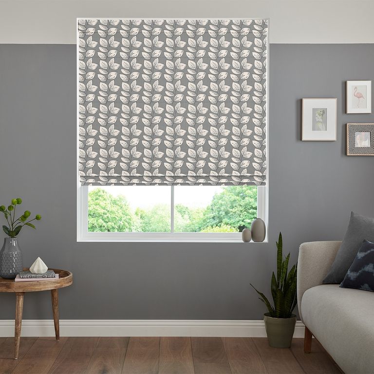 Leno Roman Blind - Coal