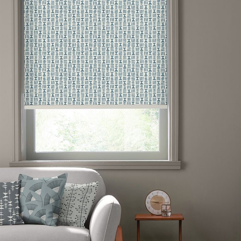 MissPrint Roller Blind - Hieroglyph Denim