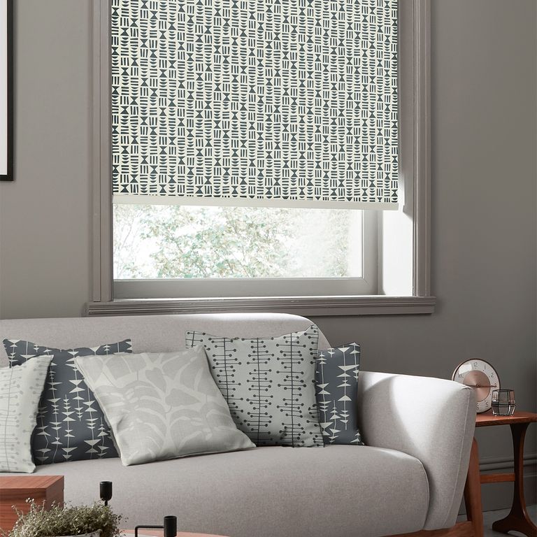 MissPrint Roller Blind - Hieroglyph Lead