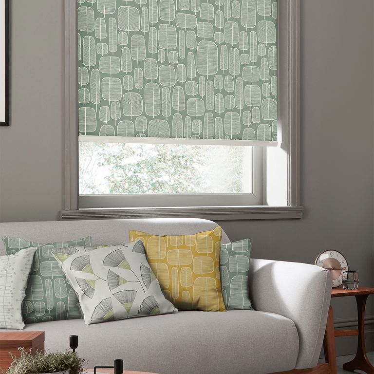 MissPrint Roller Blind - Little Trees English Grey