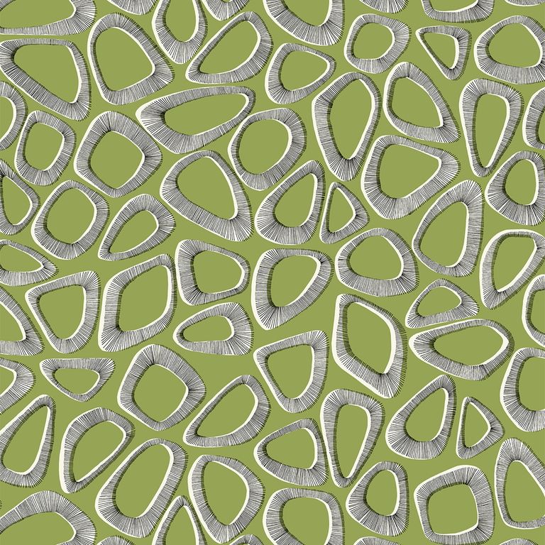 MissPrint Roller Blind - Pebbles Cricket Green
