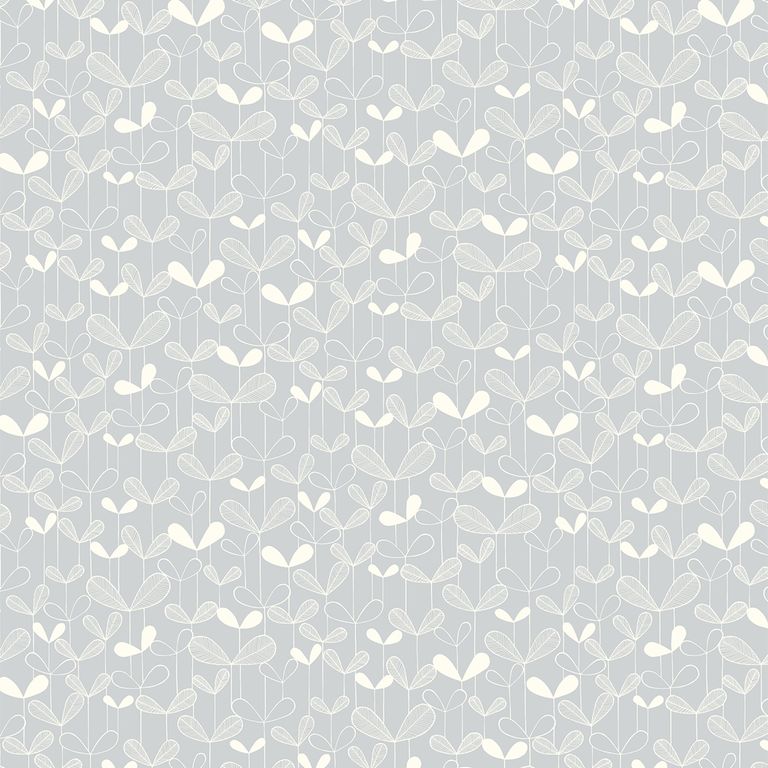 MissPrint Roller Blind - Saplings Cloud Grey