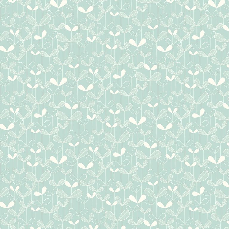 MissPrint Roller Blind - Saplings Pale Aqua