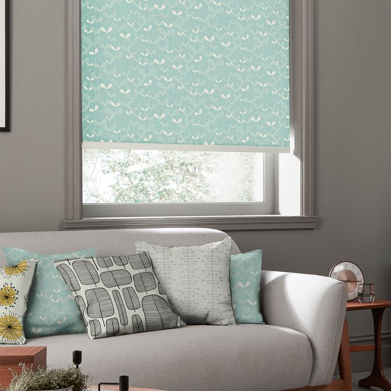 MissPrint Roller Blind - Saplings Pale Aqua